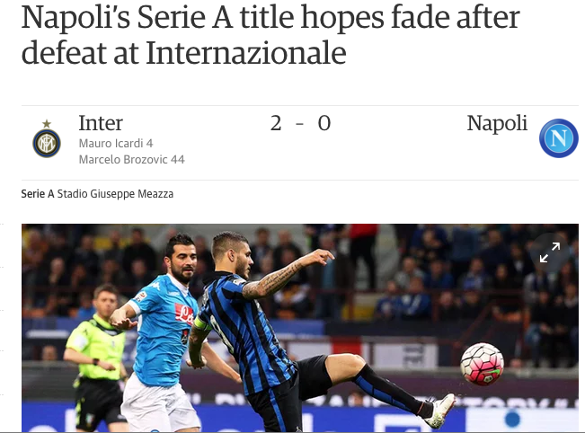 La stampa estera annuncia l’addio del Napoli allo scudetto (c’è spazio anche per Reina)