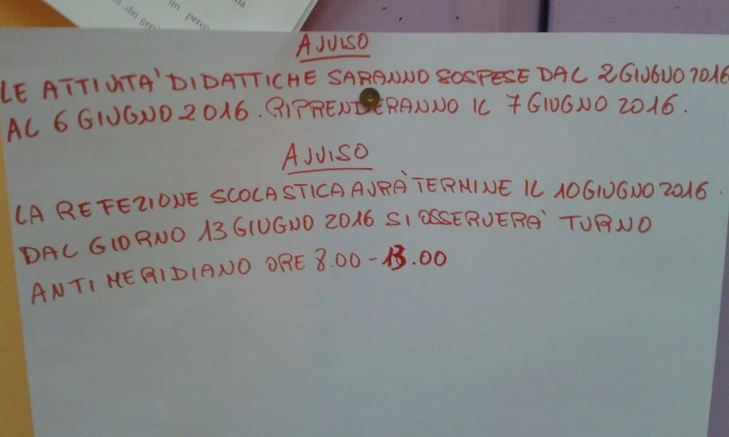 i bambini della materna Cinquegrana