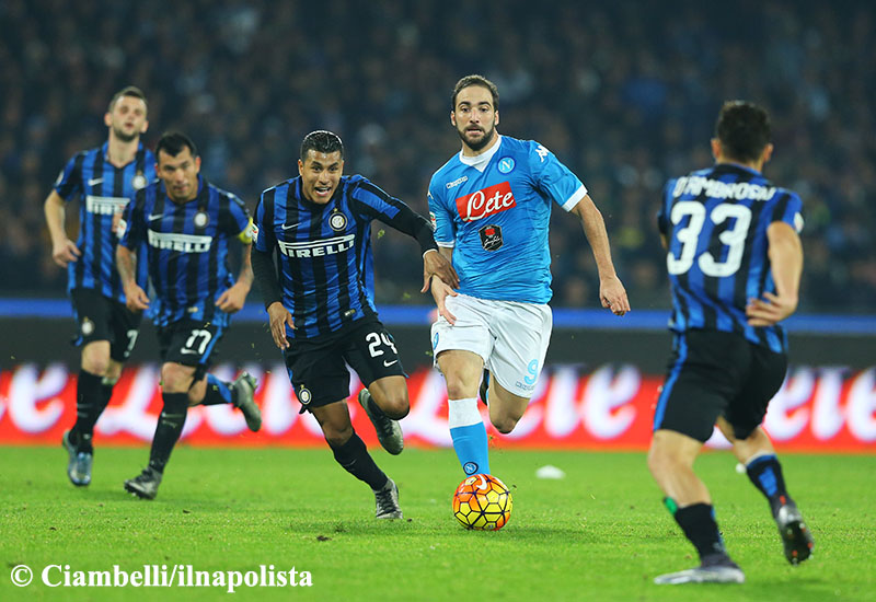 In vendita i biglietti di Napoli-Inter (Coppa Italia). Distinti a 40 euro, curve a 25