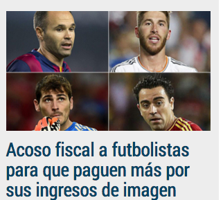 Il calcio spagnolo trema per un’indagine del Fisco sui diritti d’immagine di molti calciatori item-thumbnail