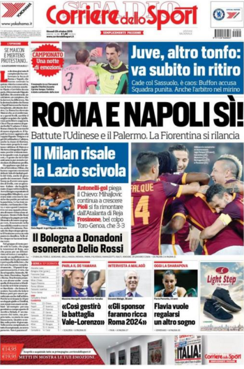 Napoli-Palermo 2-0, rassegna stampa/Corriere dello Sport