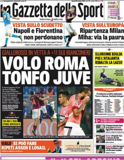 Napoli-Palermo 2-0, rassegna stampa/Gazzetta dello Sport