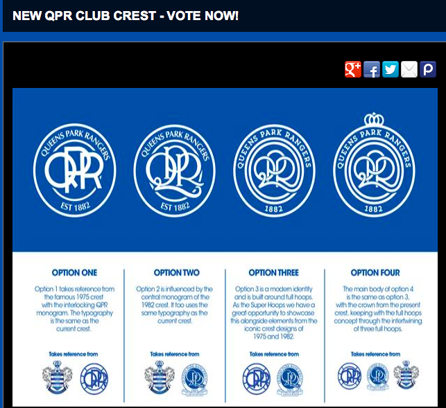 I tifosi del Queens Park Rangers sceglieranno il nuovo simbolo della squadra