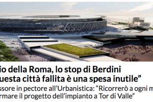 Berdini, futuro assessore all’Urbanistica di Roma, boccia il nuovo stadio di Pallotta: «Non serve» item-thumbnail