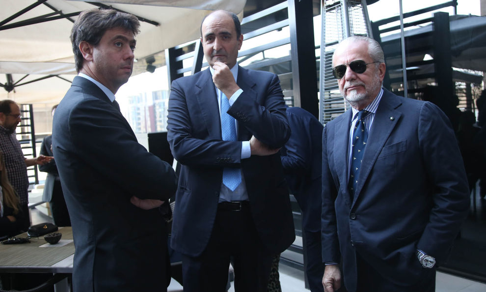 Diritti tv: Agnelli guida la linea morbida con Sky, De Laurentiis va dall’avvocato