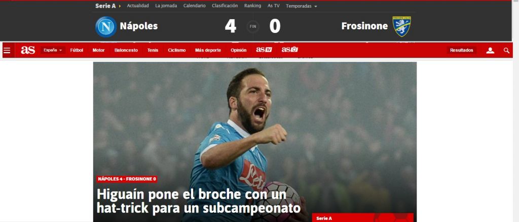 Le keywords del giorno, anche per i giornali esteri: Higuain e record