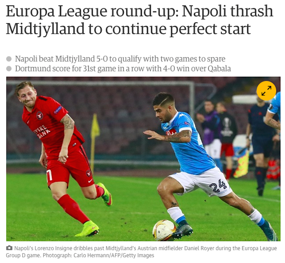 Sulla stampa estera il Napoli che domina in Europa: dal Guardian all’Equipe. Vetrina per Callejon in Spagna