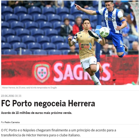 Dal Portogallo: Herrera vicinissimo al Napoli, c’è «l’accordo di massima»