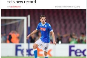 Jorginho da record in serie A per numero di passaggi riusciti. Solo Xabi Alonso (l’anno scorso) meglio di lui in Europa item-thumbnail