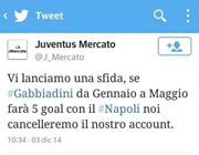 Quando Juventus Mercato scrisse su Twitter: «se Gabbiadini da Gennaio a Maggio farà 5 goal con il Napoli noi cancelleremo il nostro account»