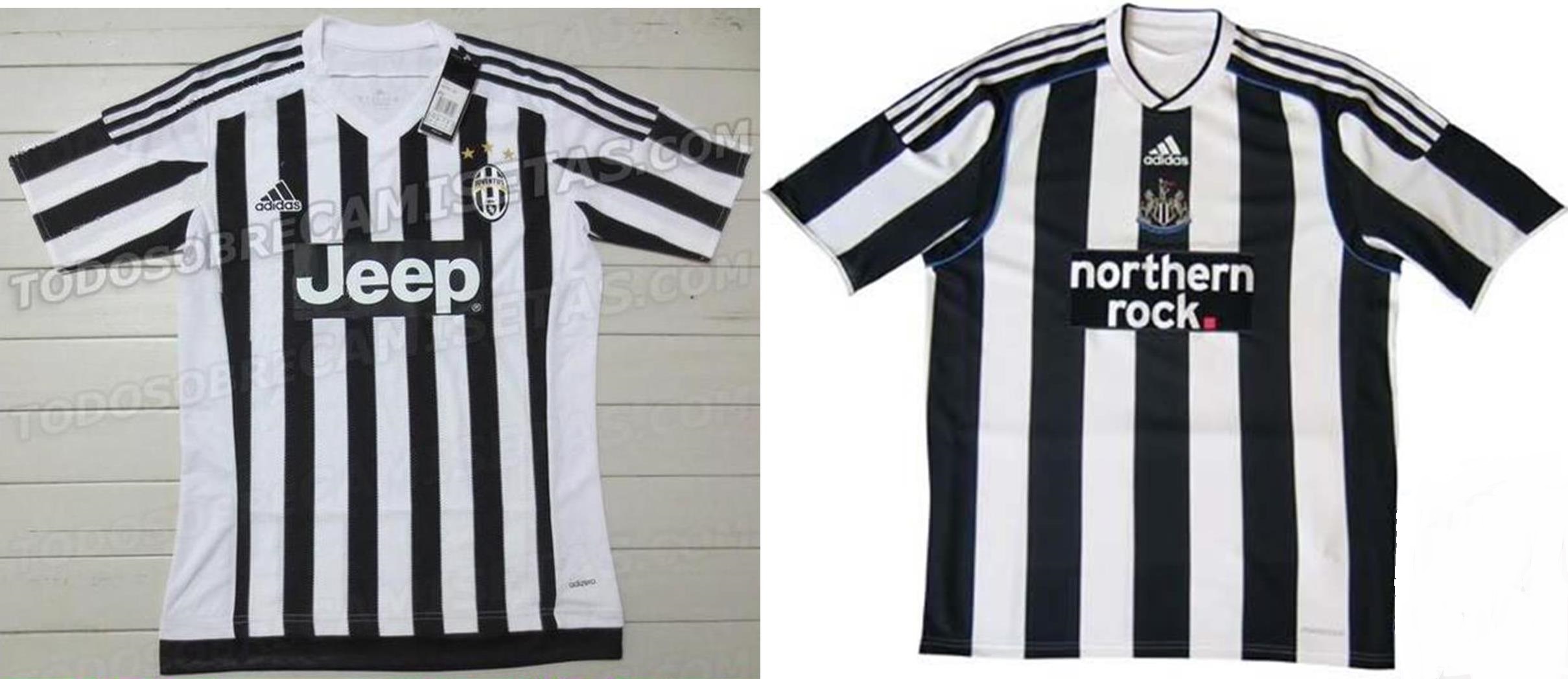 Il contratto con l’Adidas porta soldi ma anche maglie fac-simile: la nuova della Juventus è come quella del Newcastle