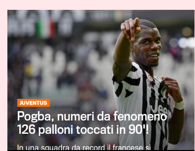 La Gazzetta impazzisce per i 126 palloni toccati da Pogba, Jorginho è arrivato a 218 nell’anonimato La Gazzetta impazzisce per i 126 palloni toccati da Pogba, Jorginho è arrivato a 218 nell’anonimato