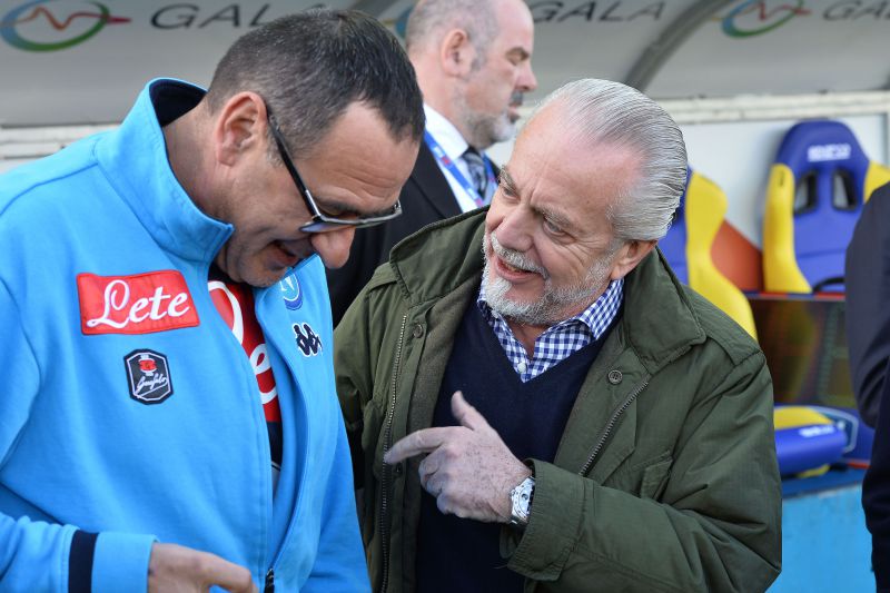 Sarri: «Per De Laurentiis provo affetto e gratitudine. Certo lavorarci insieme non è semplice»