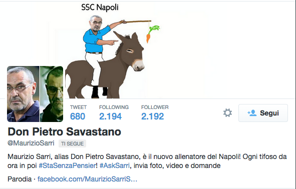 Da Boskov a Sarri, «gli account fake su Twitter sono la statua di Pasquino del Duemila» Da Boskov a Sarri, «gli account fake su Twitter sono la statua di Pasquino del Duemila»
