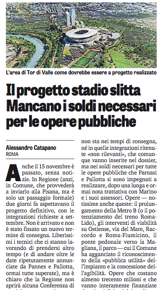 Rallenta lo stadio della Roma, Pallotta non ha ancora trovato i soldi per le opere pubbliche Rallenta lo stadio della Roma, Pallotta non ha ancora trovato i soldi per le opere pubbliche