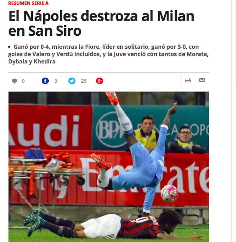 Milan umiliato, la vittoria del Napoli celebrata sulla stampa estera