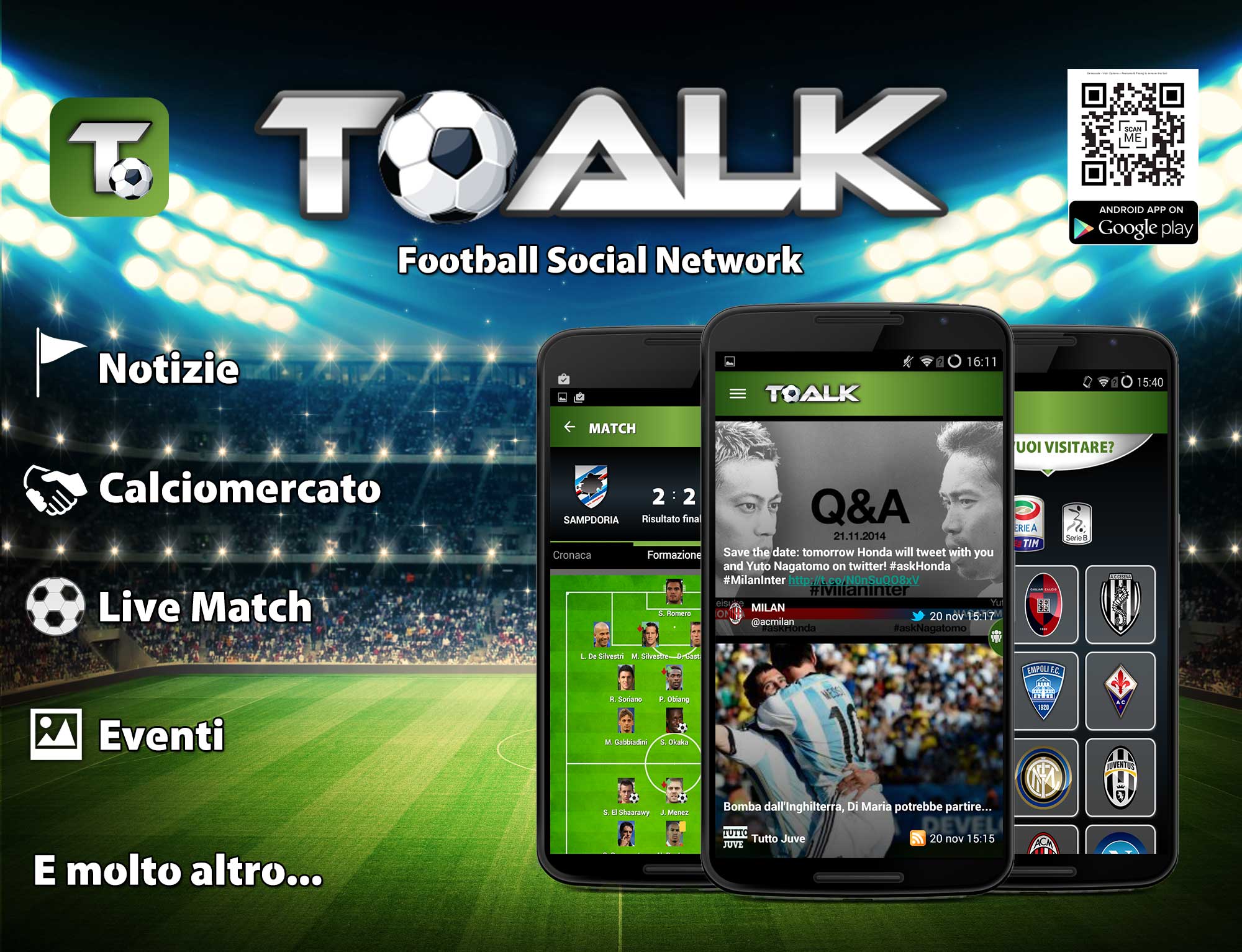 Nasce TOALK, il social verticale del calcio