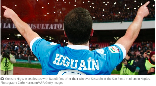 Il Guardian sdogana definitivamente Higuain: «È nell’olimpo dei centravanti, rasenta la perfezione»