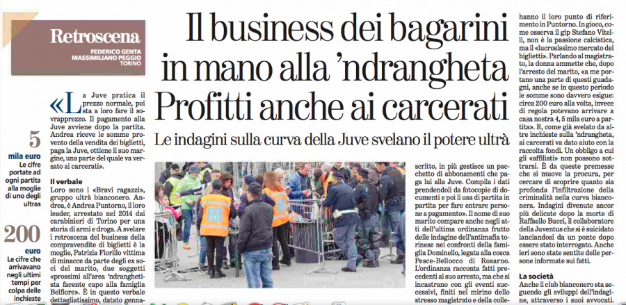 Lo stile Juventus tra ultras, ’ndrangheta e carcerati (il figlio di Pairetto è dirigente bianconero) Lo stile Juventus tra ultras, ’ndrangheta e carcerati (il figlio di Pairetto è dirigente bianconero)