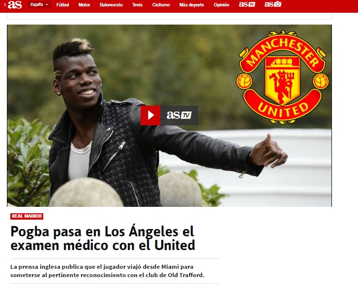 Pogba allo United, le visite mediche a Los Angeles (ecco i soldi per Higuain) Pogba allo United, le visite mediche a Los Angeles (ecco i soldi per Higuain)
