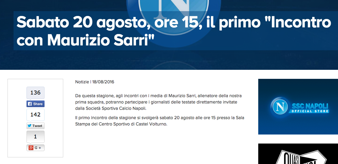 L’Ordine dei giornalisti e il sindacato contro il Napoli per la conferenza stampa a inviti