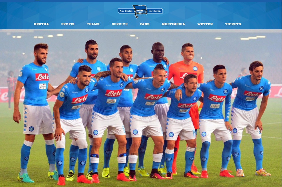 Per quegli incompetenti dell’Hertha Berlino, il Napoli è un club di successo Per quegli incompetenti dell’Hertha Berlino, il Napoli è un club di successo