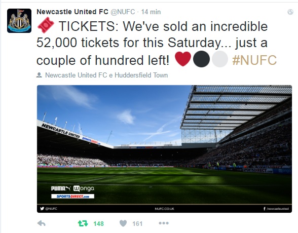 A Newcastle in 52mila allo stadio per la serie B. Sono tifosotti A Newcastle in 52mila allo stadio per la serie B. Sono tifosotti