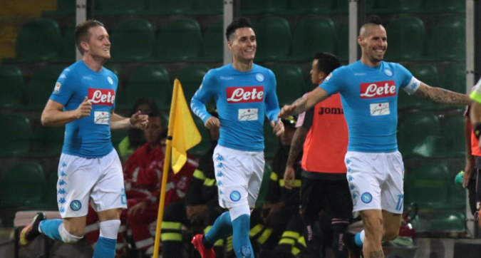 Palermo-Napoli 0-3, segnano Hamsik e due volte Callejon. Vittoria da grande squadra