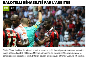 L’arbitro riconosce l’errore e revoca l’espulsione a Balotelli item-thumbnail
