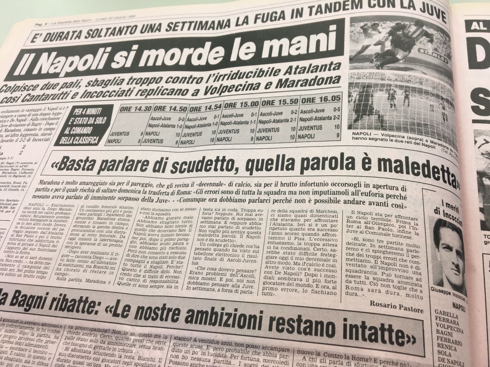 Trent’anni fa, Napoli-Atalanta: errori individuali, Juve in fuga. E i processi sui giornali, proprio come oggi Trent’anni fa, Napoli-Atalanta: errori individuali, Juve in fuga. E i processi sui giornali, proprio come oggi