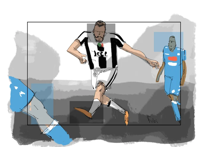 Il gol di Higuain nel disegno di Fubi