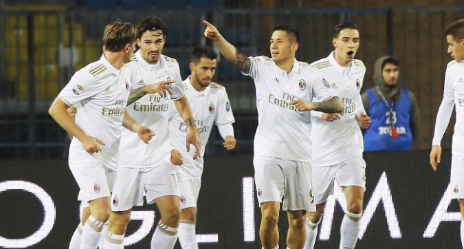 Milan forza quattro, l’Empoli gioca bene ma tiene per un tempo: Montella è secondo
