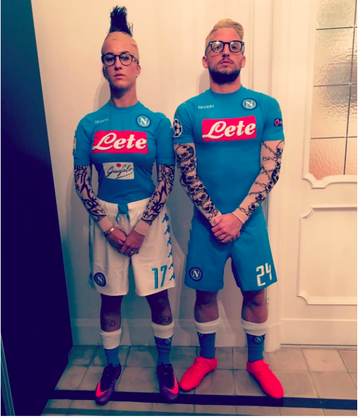 I Mertens ad Halloween travestiti da Hamsik e Insigne