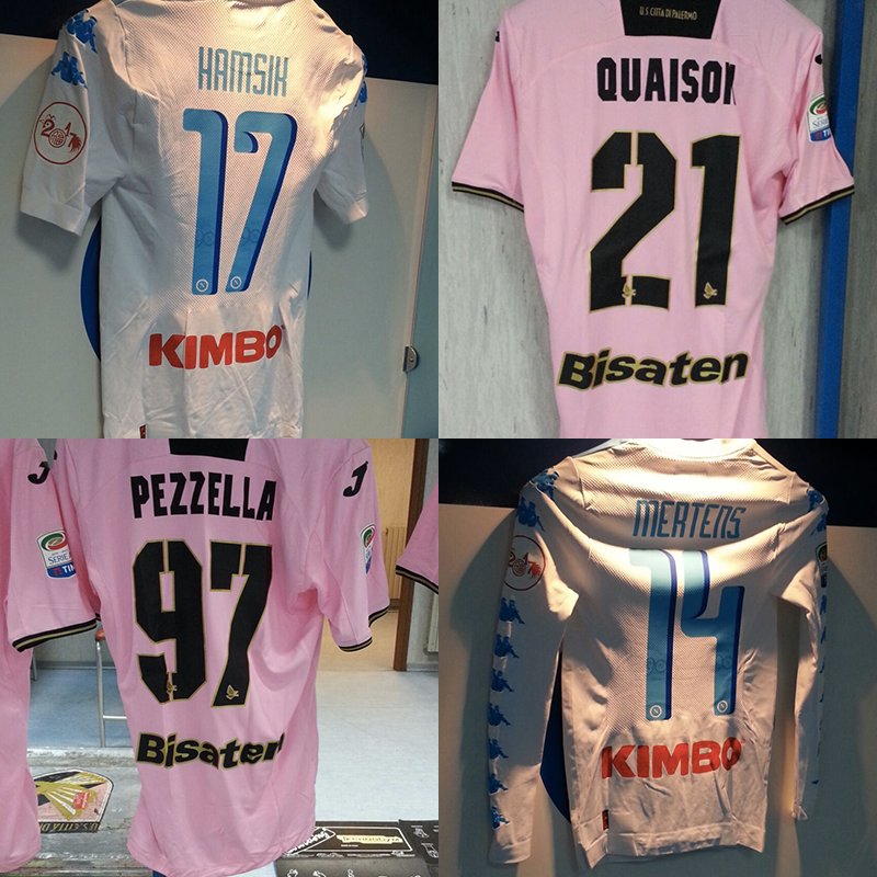 Napoli, contro il Palermo la maglia è ancora bianca: il tweet della Lega Serie A