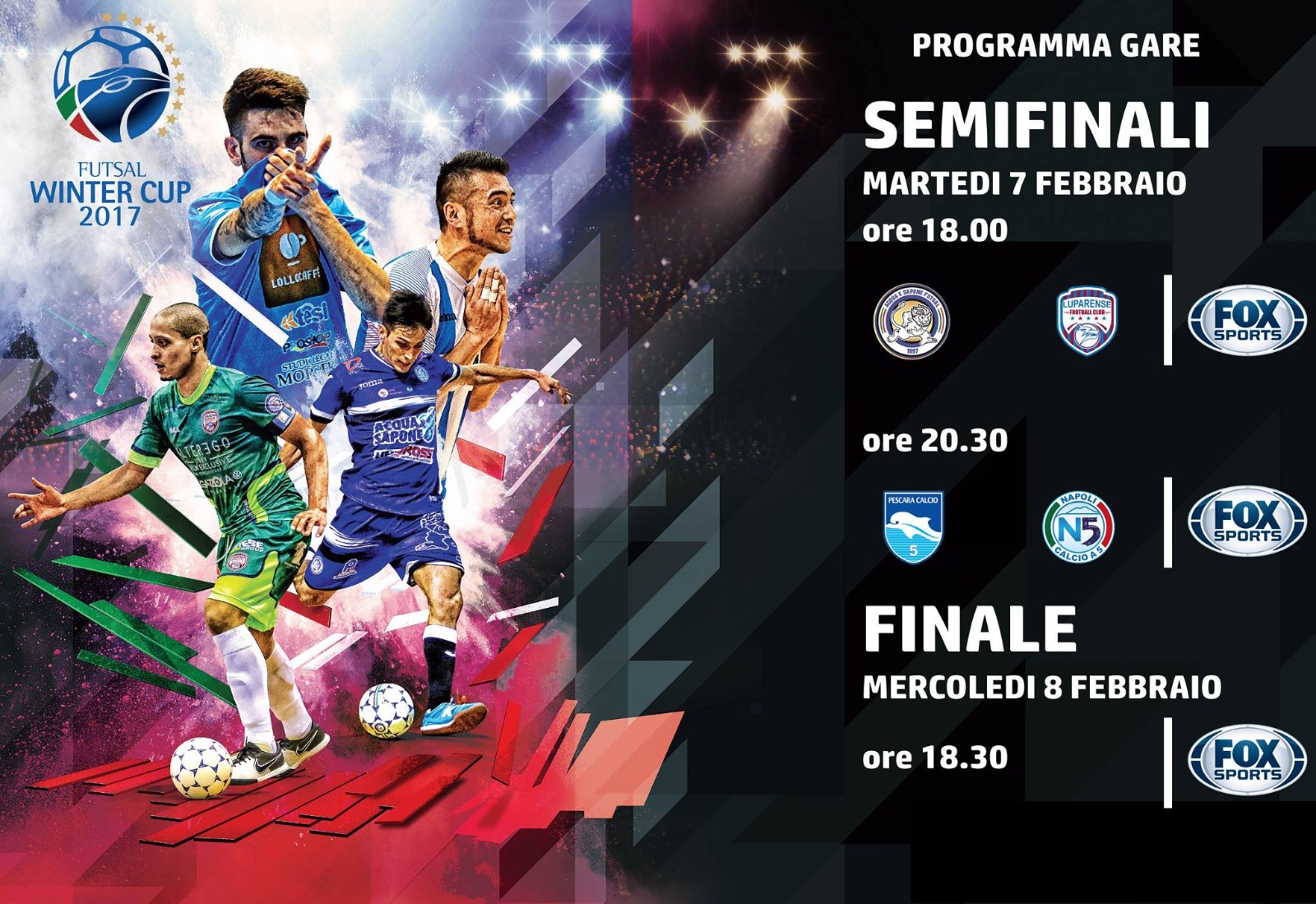 La Final Four della Winter Cup di Calcio a cinque: il Napoli affronterà il Pescara La Final Four della Winter Cup di Calcio a cinque: il Napoli affronterà il Pescara