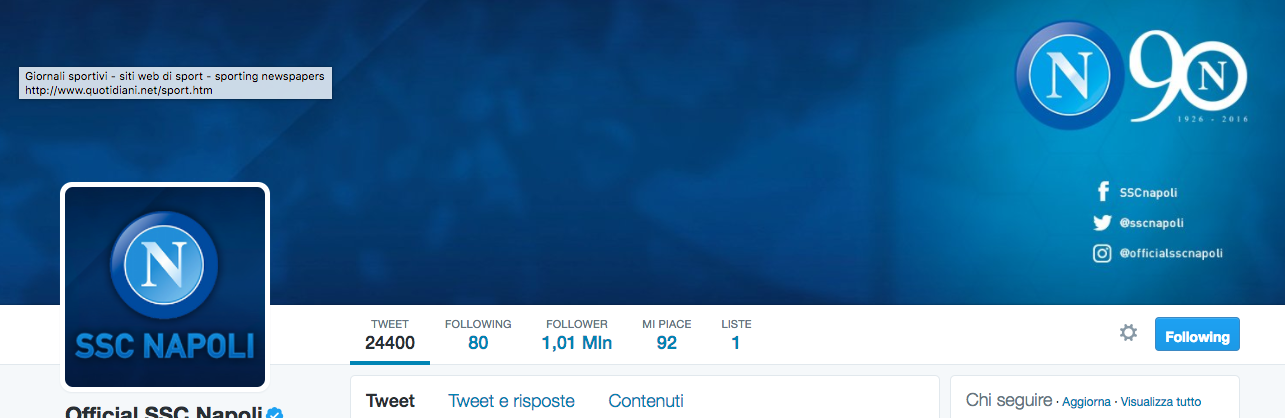 Con il tweet contro la Rai, il Napoli incassa consensi social Con il tweet contro la Rai, il Napoli incassa consensi social