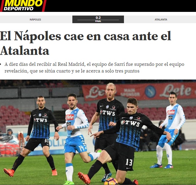 Napoli-Atalanta vista dall’estero: per i bergamaschi, continua la “Dream Season”