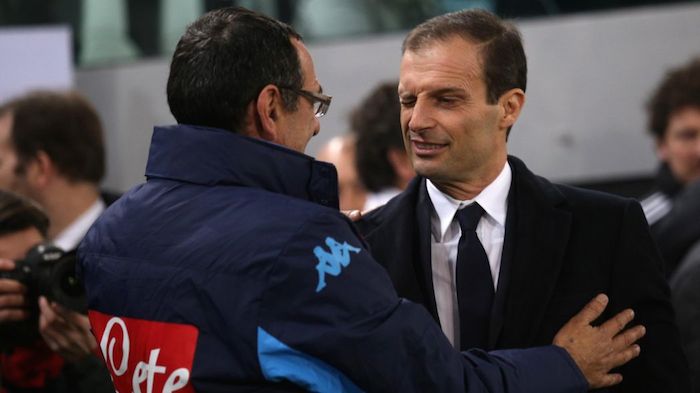 Allegri: «L’Inter di Conte e Marotta può vincere lo scudetto. La Juve di Sarri? Sì, l’ho guardata»