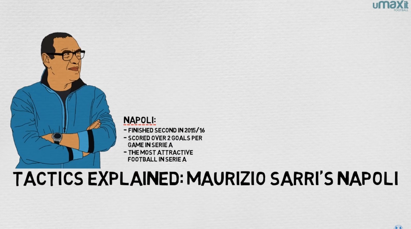 VIDEO – Il Napoli di Maurizio Sarri spiegato (con la penna) da uMAXit Football