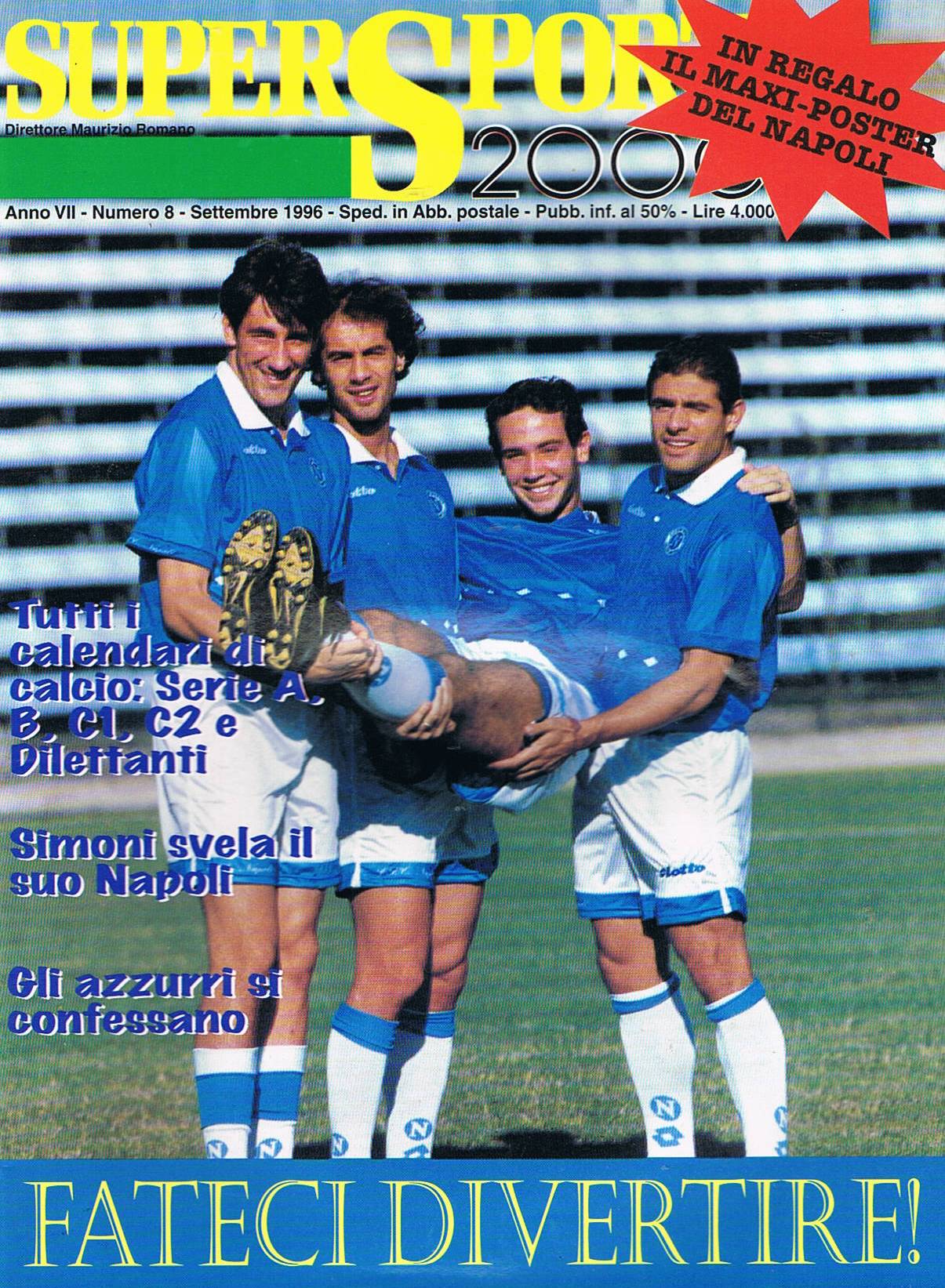 Il primo Napoli al Mapei, nel 1997: era lo stadio Giglio e segnò Alfredo Aglietti