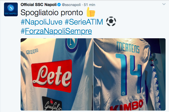 Il Napoli giocherà con la maglia (porta fortuna) della Madonna dell’Arco Il Napoli giocherà con la maglia (porta fortuna) della Madonna dell’Arco