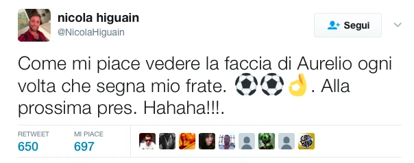 Napoli-Juve fratello Higuain