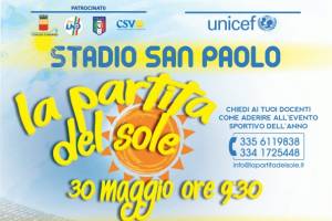 Il 30 maggio al San Paolo va in campo la solidarietà: c’è la Partita del Sole item-thumbnail