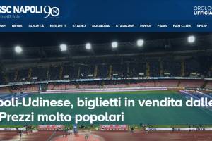 Napoli-Udinese, i prezzi dei bigilietti: curve a 12 euro, Distinti a 14 euro item-thumbnail