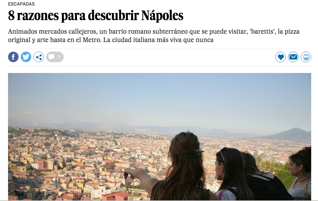 El Paìs e gli otto motivi per cui vale la pena scoprire Napoli