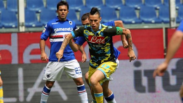 Sampdoria-Napoli dallo scudetto blucerchiato alla camouflage gialla