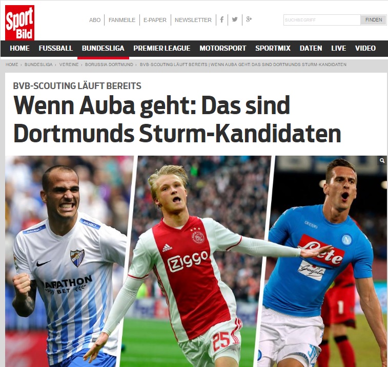 La Bild, Milik, il Borussia Dortmund: anche in Germania fanno scouting (e clickbaiting?)