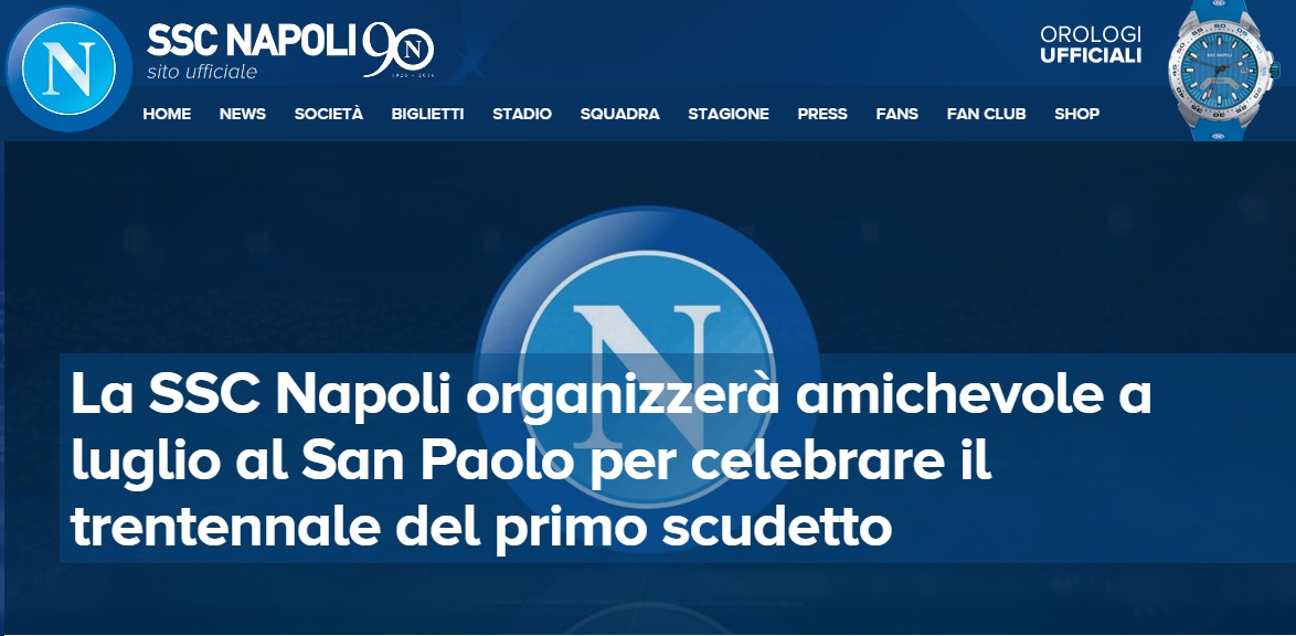 Napoli, al San Paolo il ricordo del 1987: amichevole a luglio con Maradona e i campioni di ieri e oggi