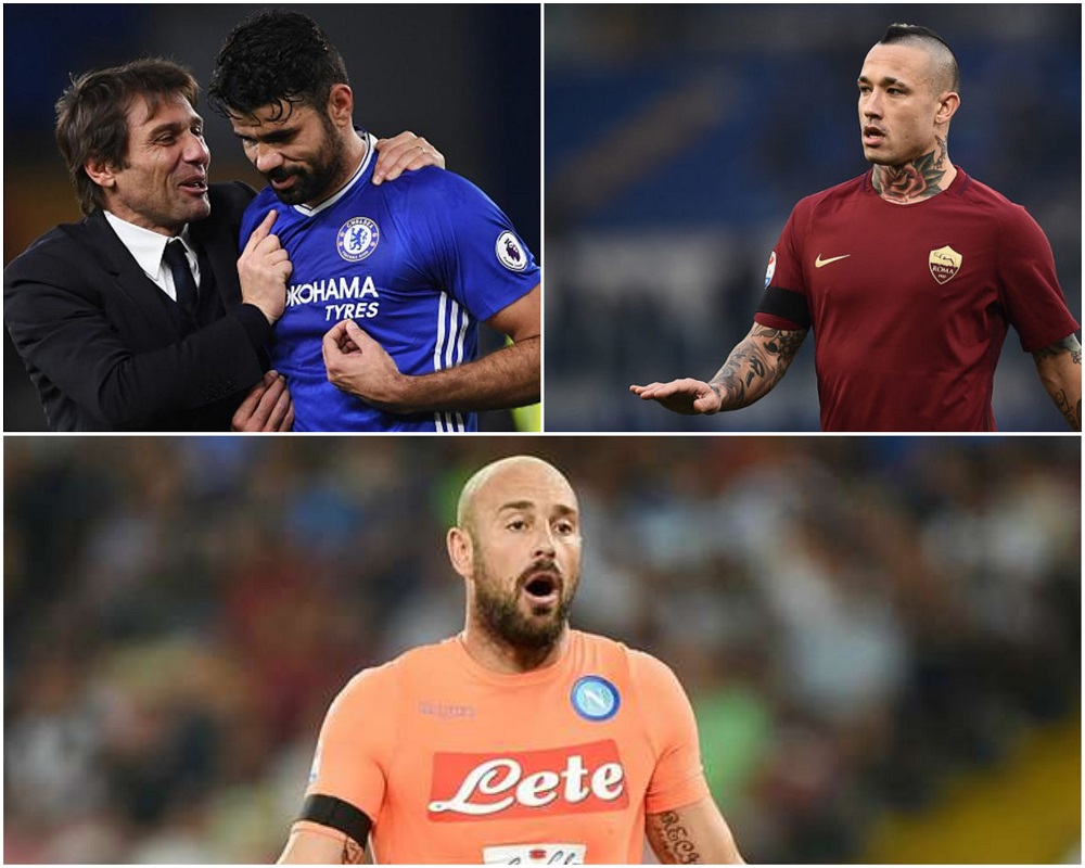 Da Diego Costa-Conte a Nainggolan: non succede solo a Napoli (il caso Reina) Da Diego Costa-Conte a Nainggolan: non succede solo a Napoli (il caso Reina)