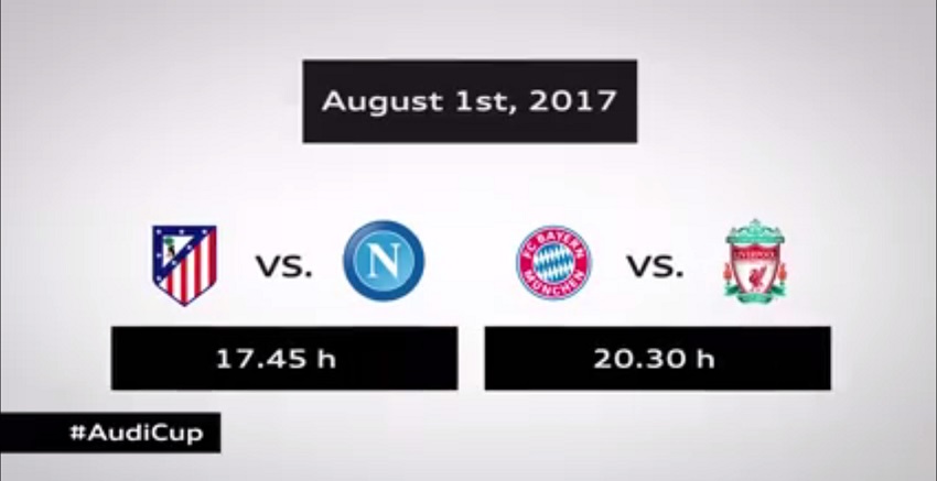 Il Napoli all’Audi Cup: affronterà Atletico Madrid, l’altra semifinale è Bayern-Liverpool